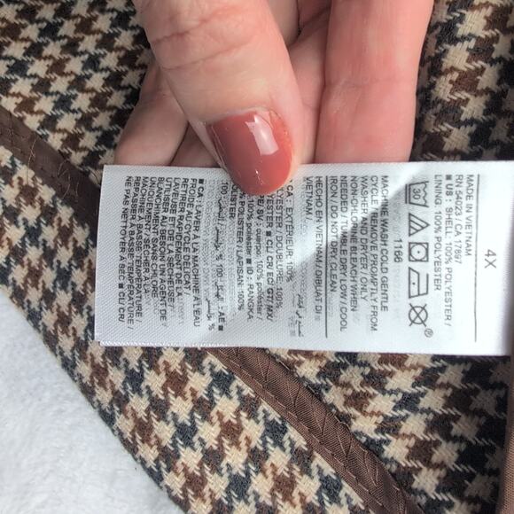 Old Navy NWT Double Breasted Herringbone Blazer PreppyAcademia Career Women's 4X - Picture 6 of 8